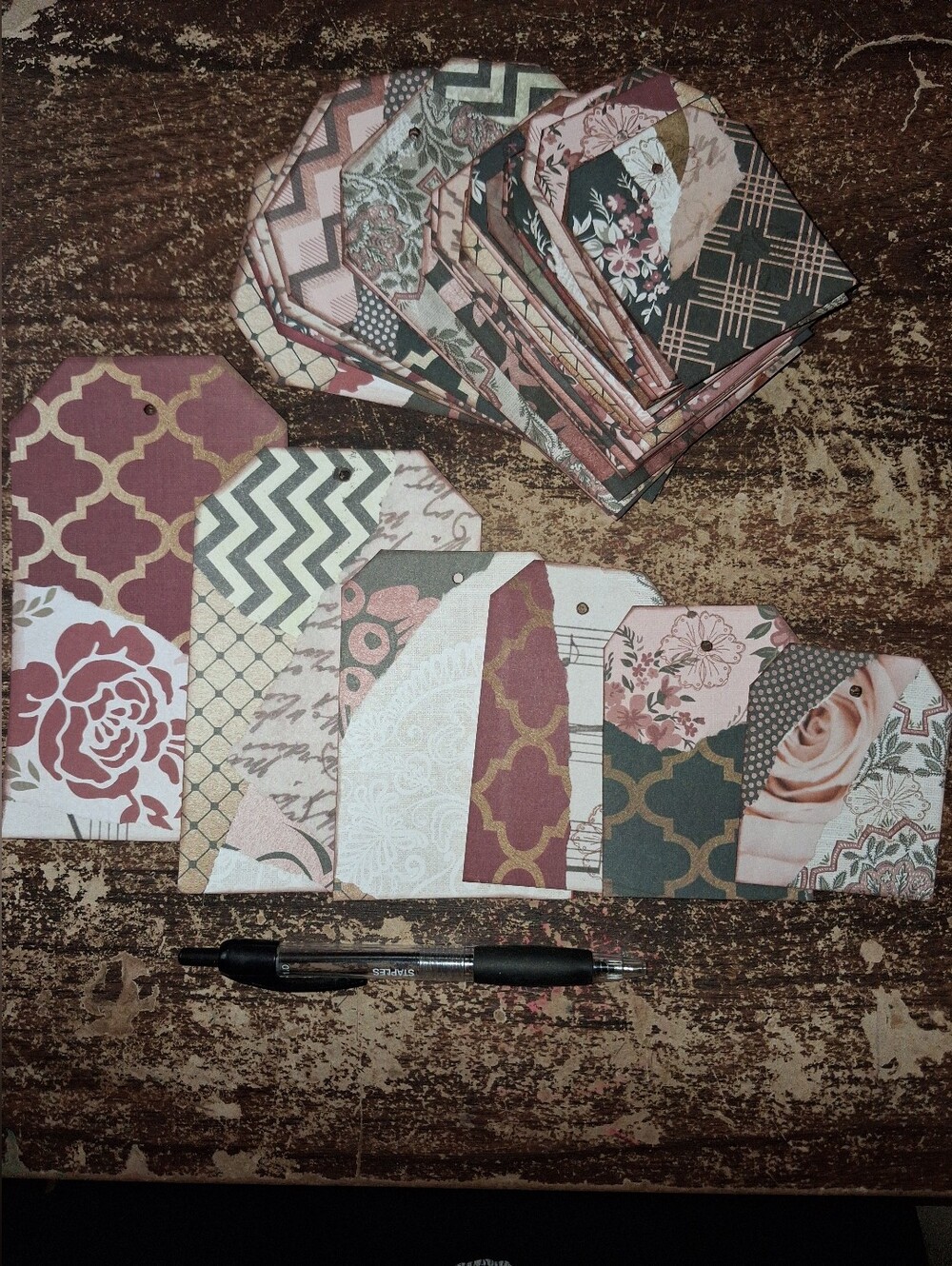38 Collaged Tags
